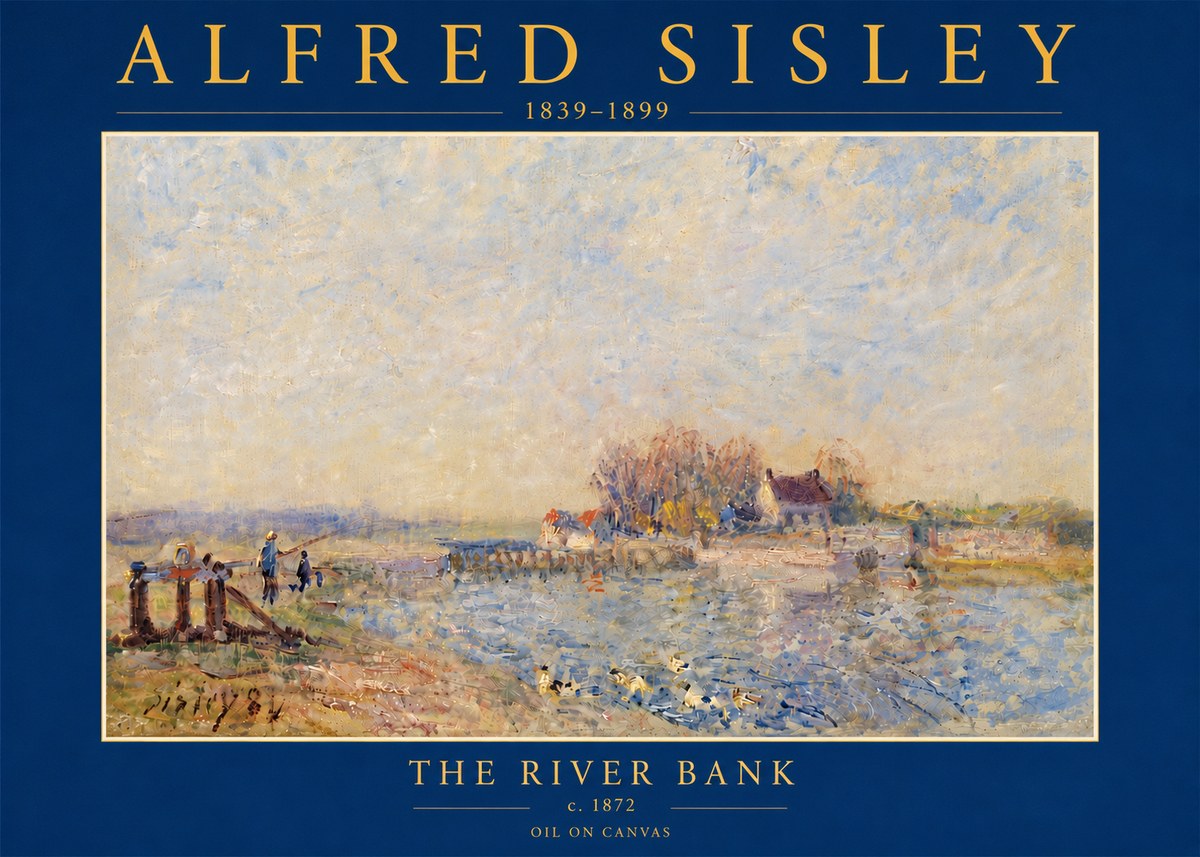 Sisley The River Bank I No5 - Affiche
