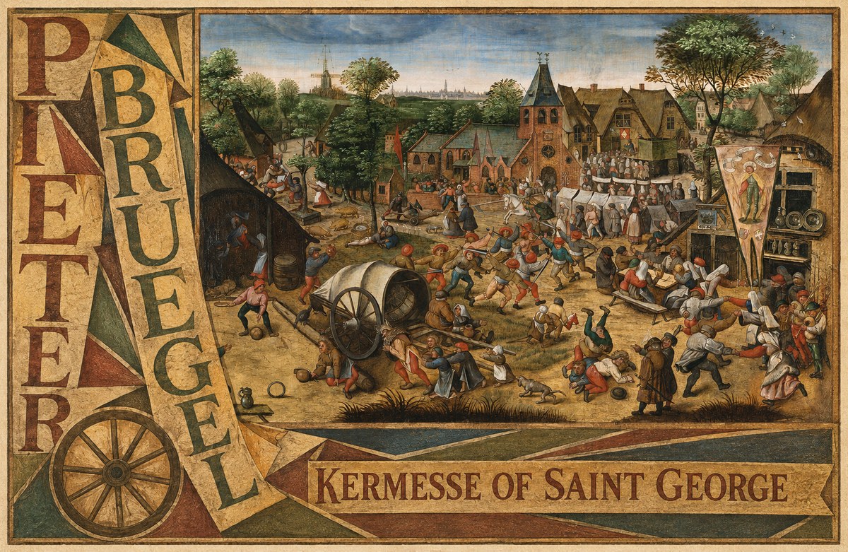 Pieter Bruegel Kermesse of Saint George No5 - Affiche