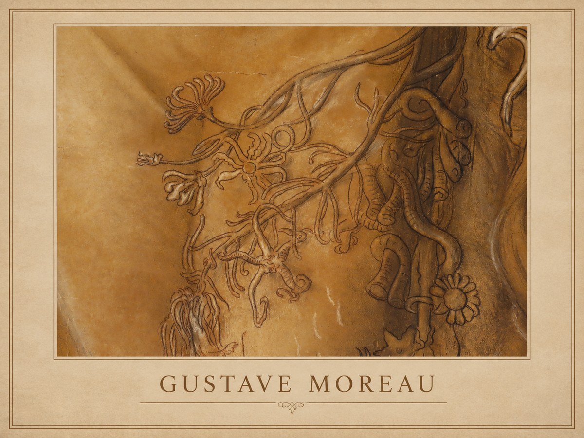 Gustave Moreau Organic Forms Study No1 - Affiche