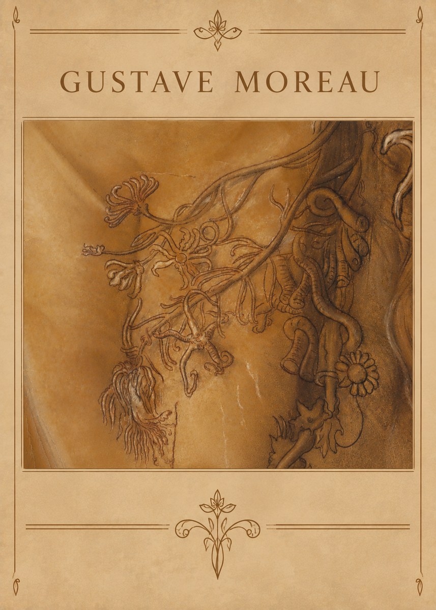 Gustave Moreau Organic Forms Study No5 - Affiche