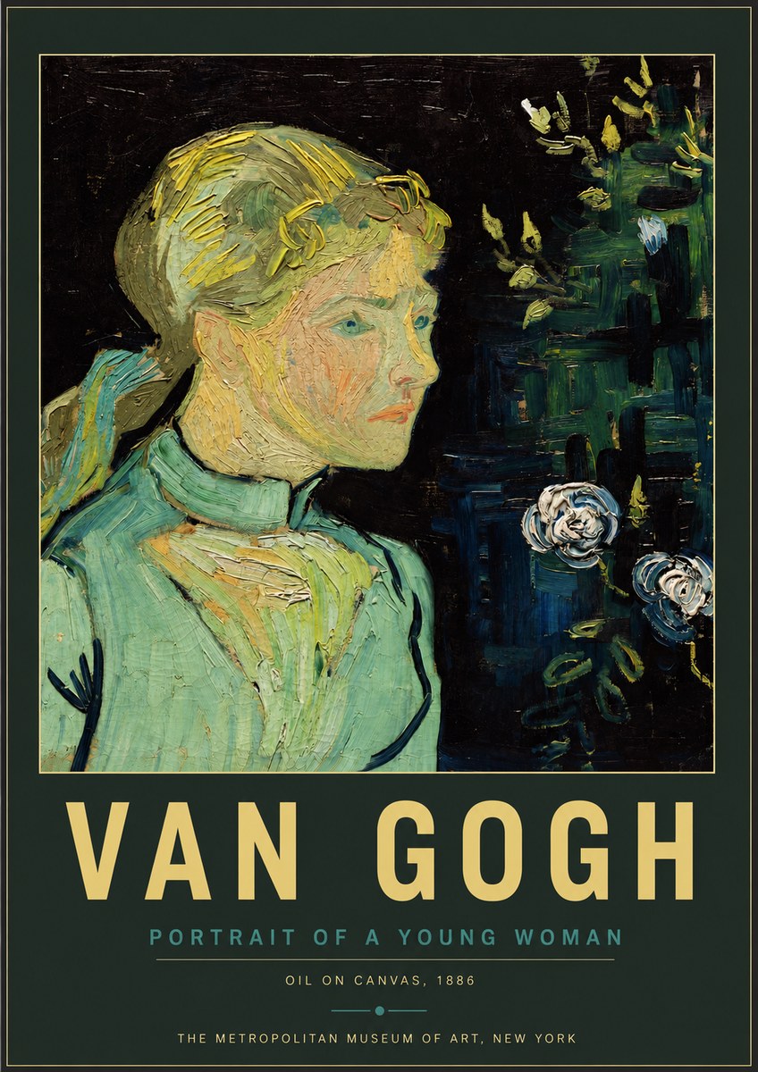 Van Gogh Portrait of a Young Woman No4 - Affiche