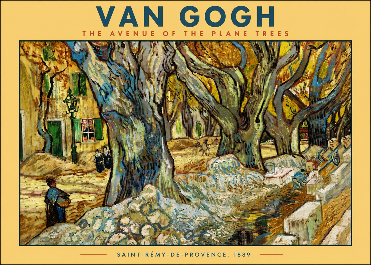 Van Gogh The Avenue of the Plane Trees No2 - Affiche