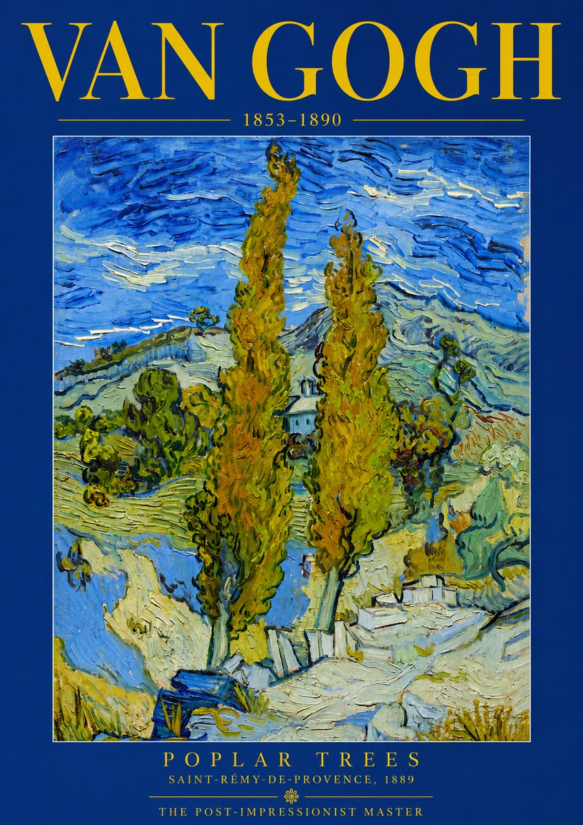 Van Gogh Poplar Trees No4 - Affiche