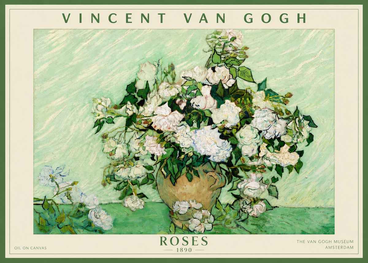 Van Gogh Roses II No5 - Affiche