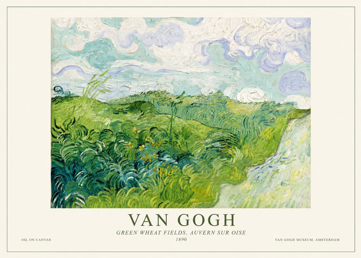 Van Gogh Green Wheat Fields, Auvern Sur Oise No1 - Affiche