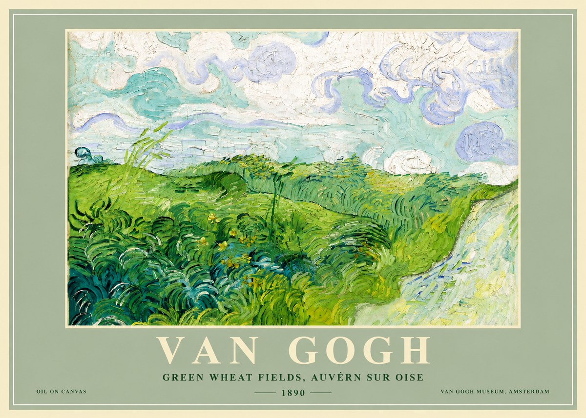 Van Gogh Green Wheat Fields, Auvern Sur Oise No4 - Affiche