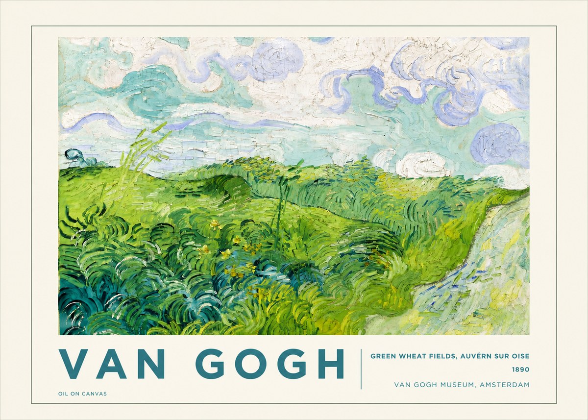 Van Gogh Green Wheat Fields, Auvern Sur Oise No5 - Affiche