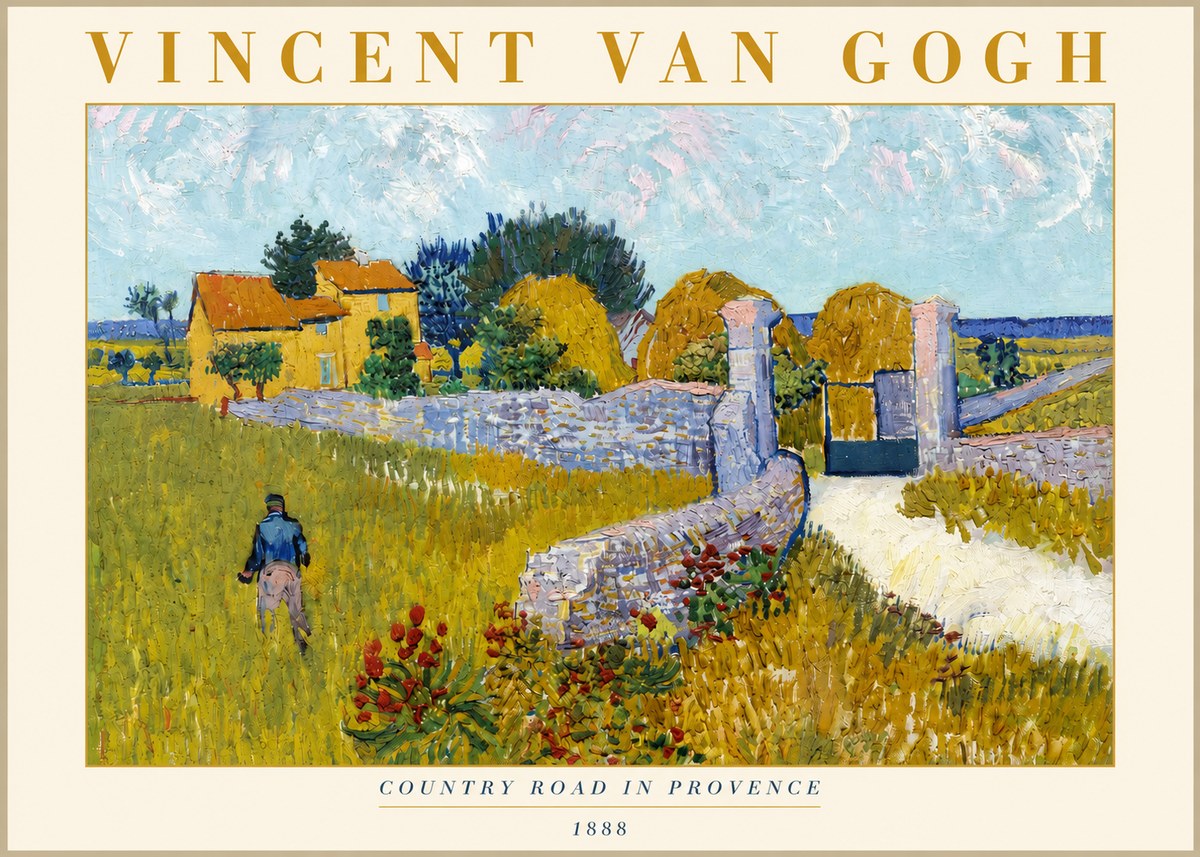 Van Gogh Country Road in Provence I No3 - Affiche