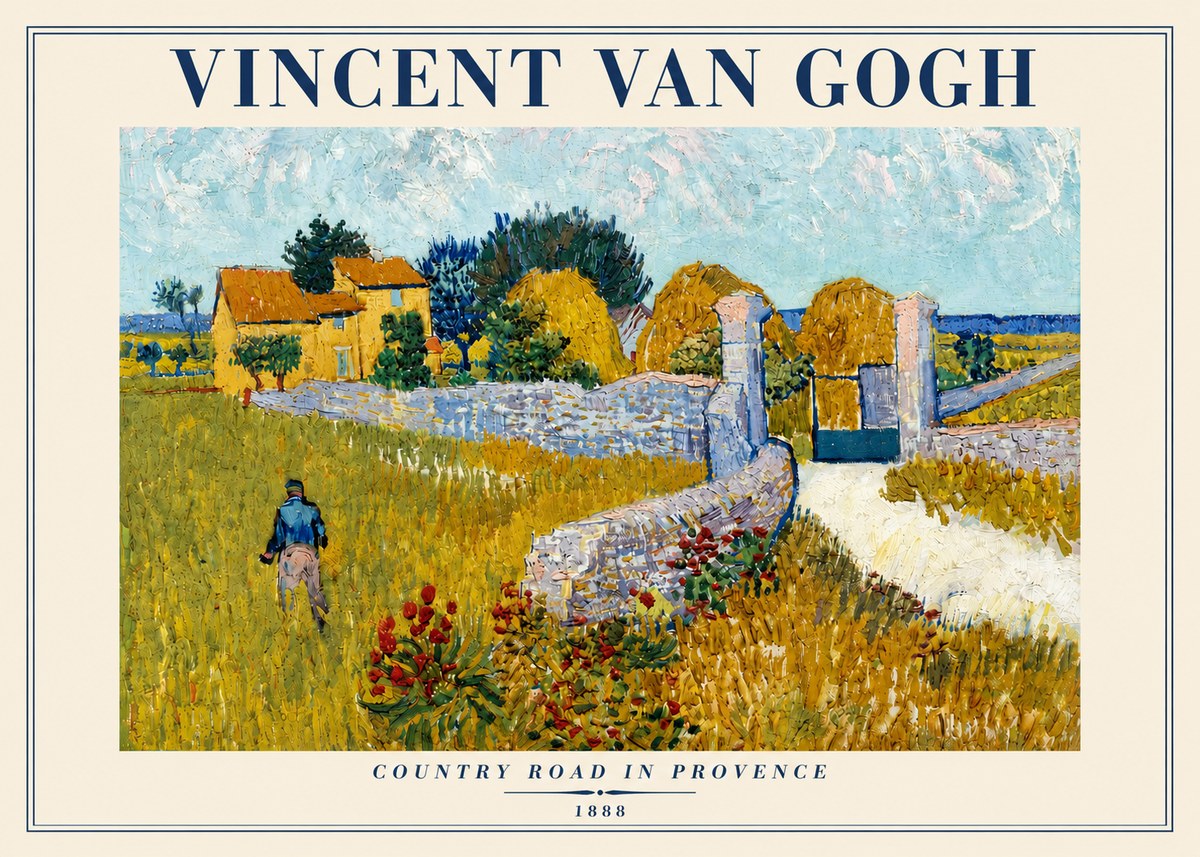 Van Gogh Country Road in Provence I No4 - Affiche