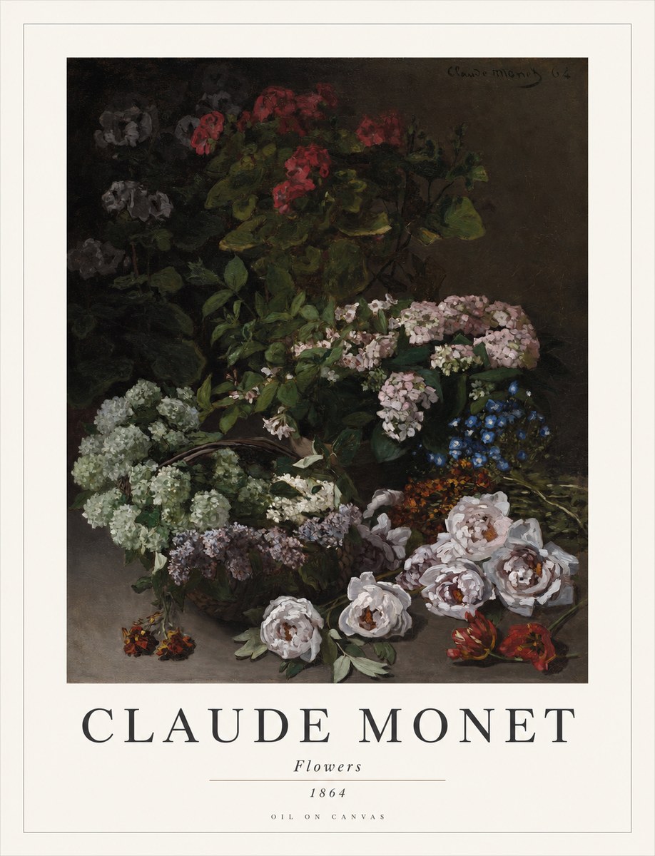 Monet Flowers No1 - Affiche