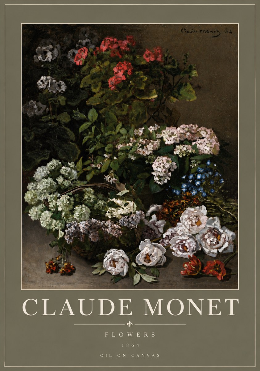 Monet Flowers No4 - Affiche