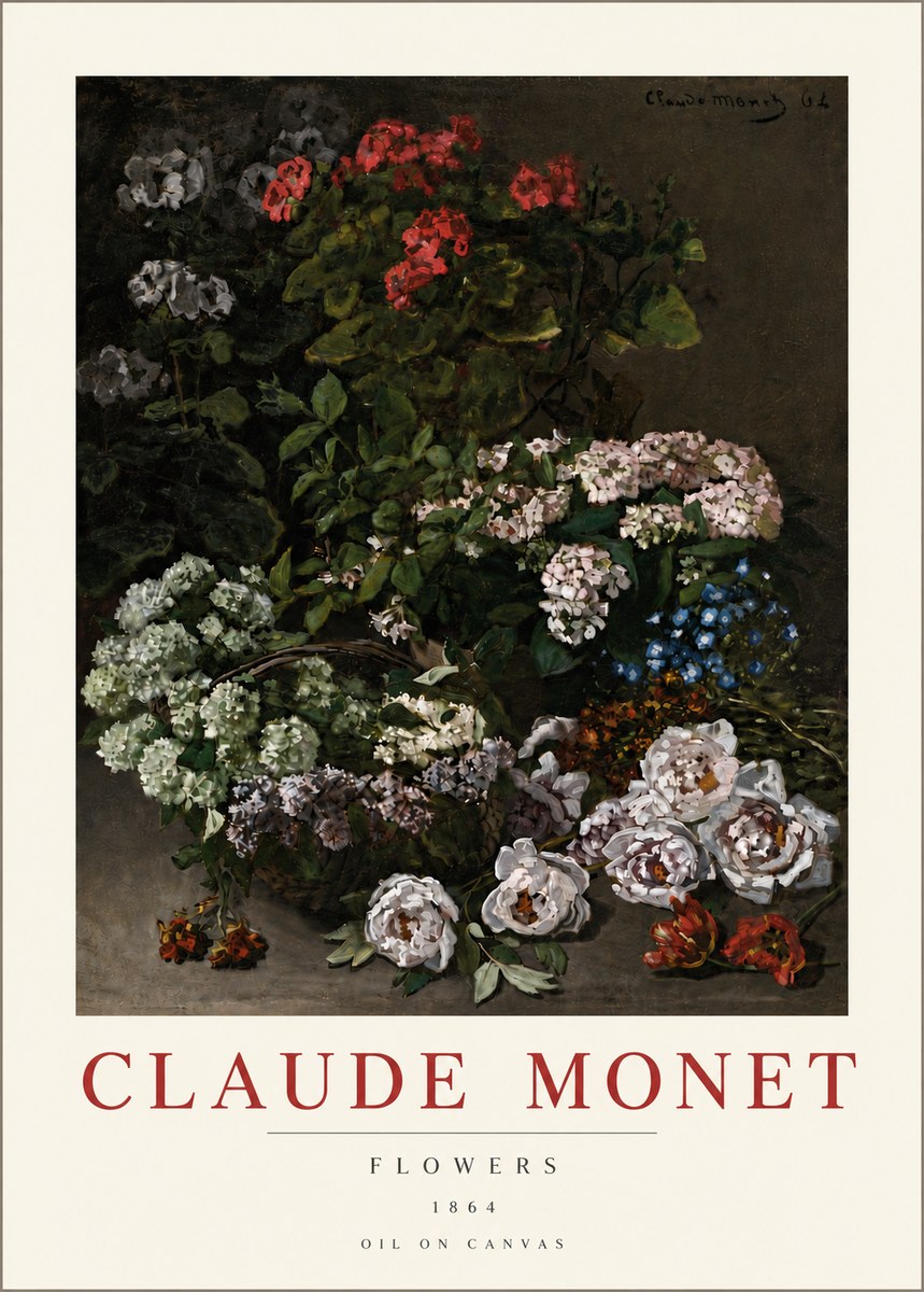 Monet Flowers No6 - Affiche