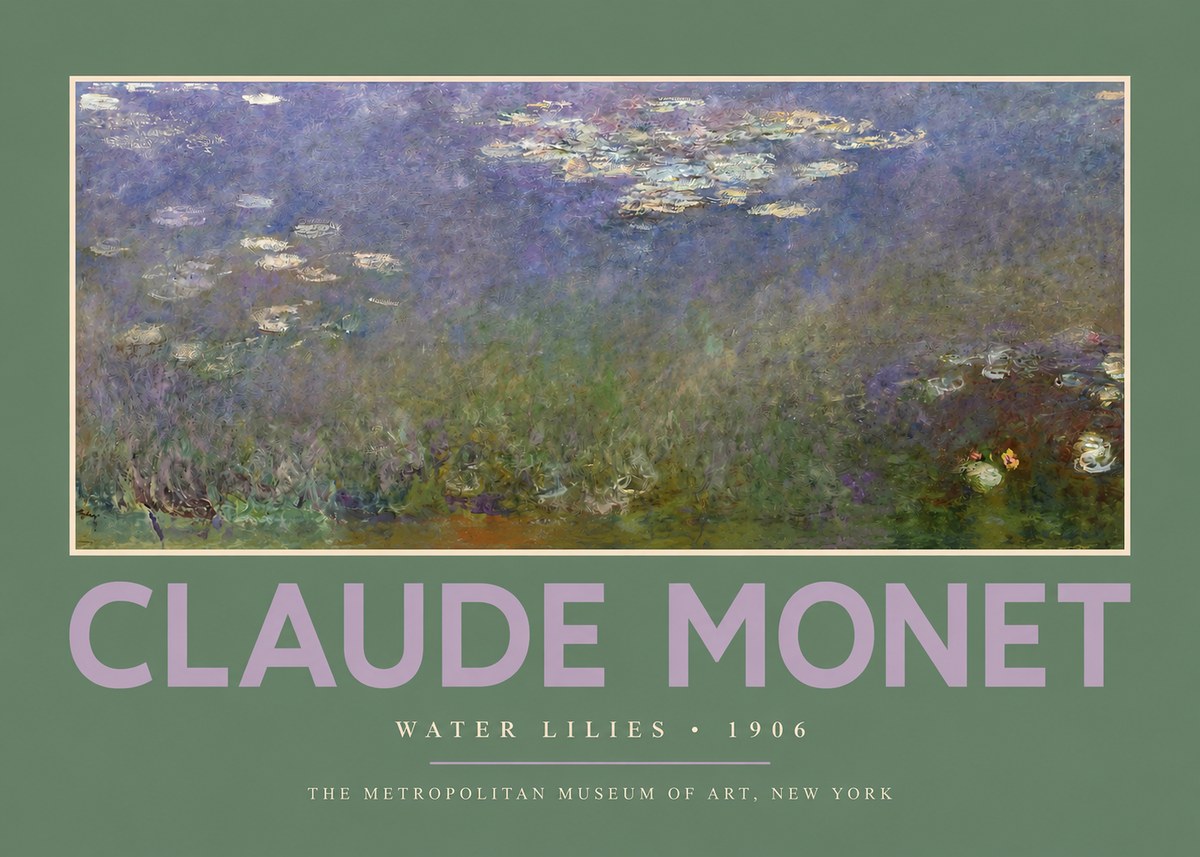 Monet Water Lilies - 1906 No2 - Affiche