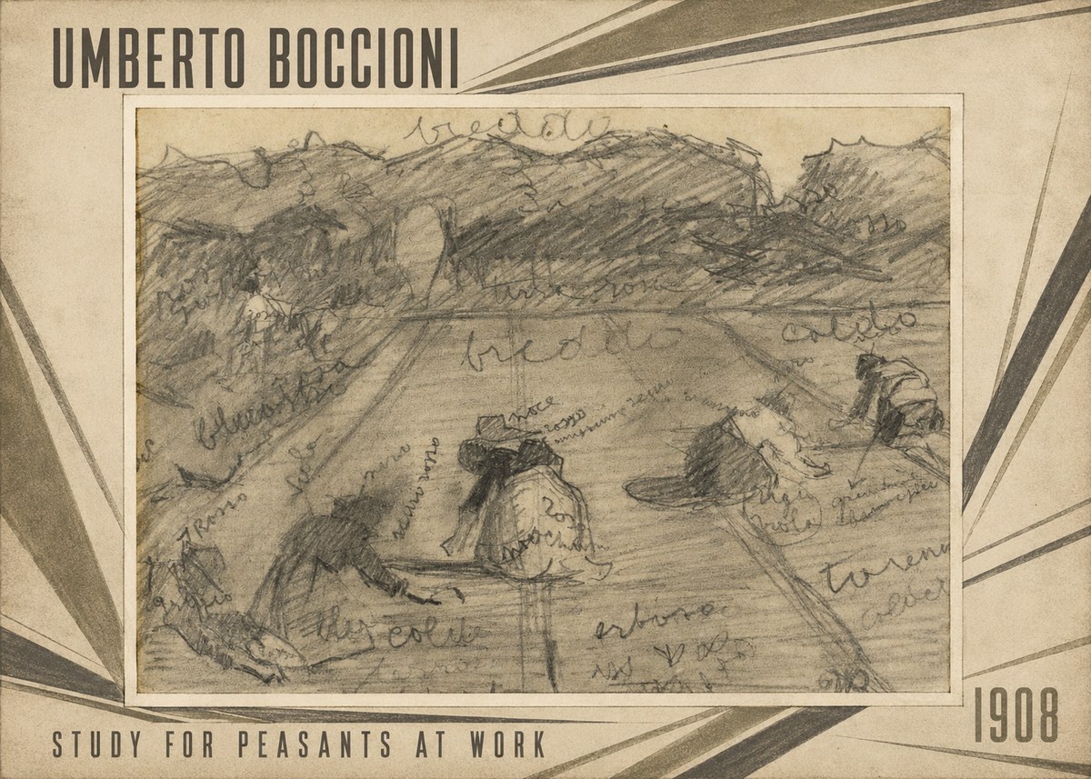 Umberto Boccioni Study for Peasants at Work No2 - Affiche