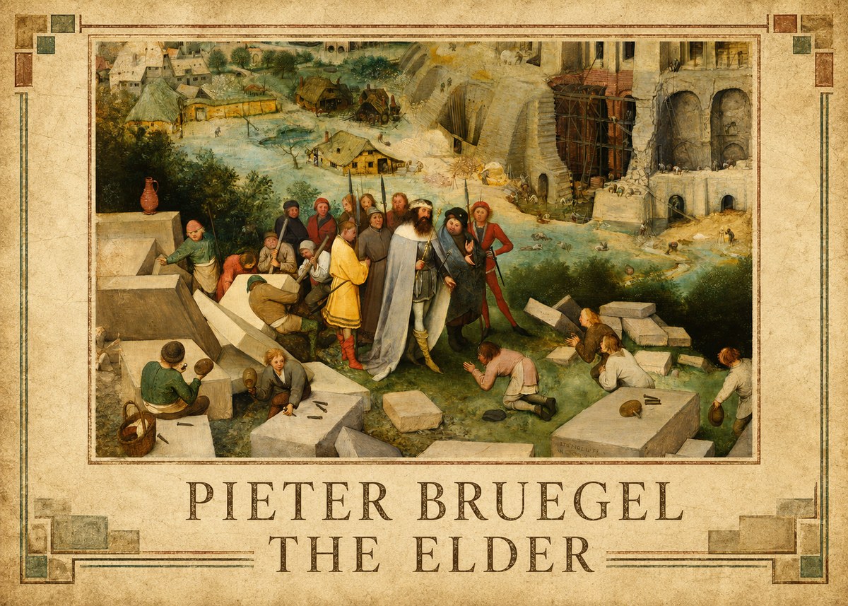 Pieter Bruegel The Tower of Babel XIV No3 - Affiche