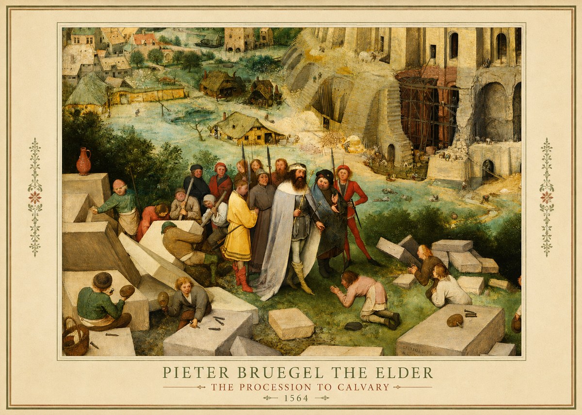 Pieter Bruegel The Tower of Babel XIV No5 - Affiche