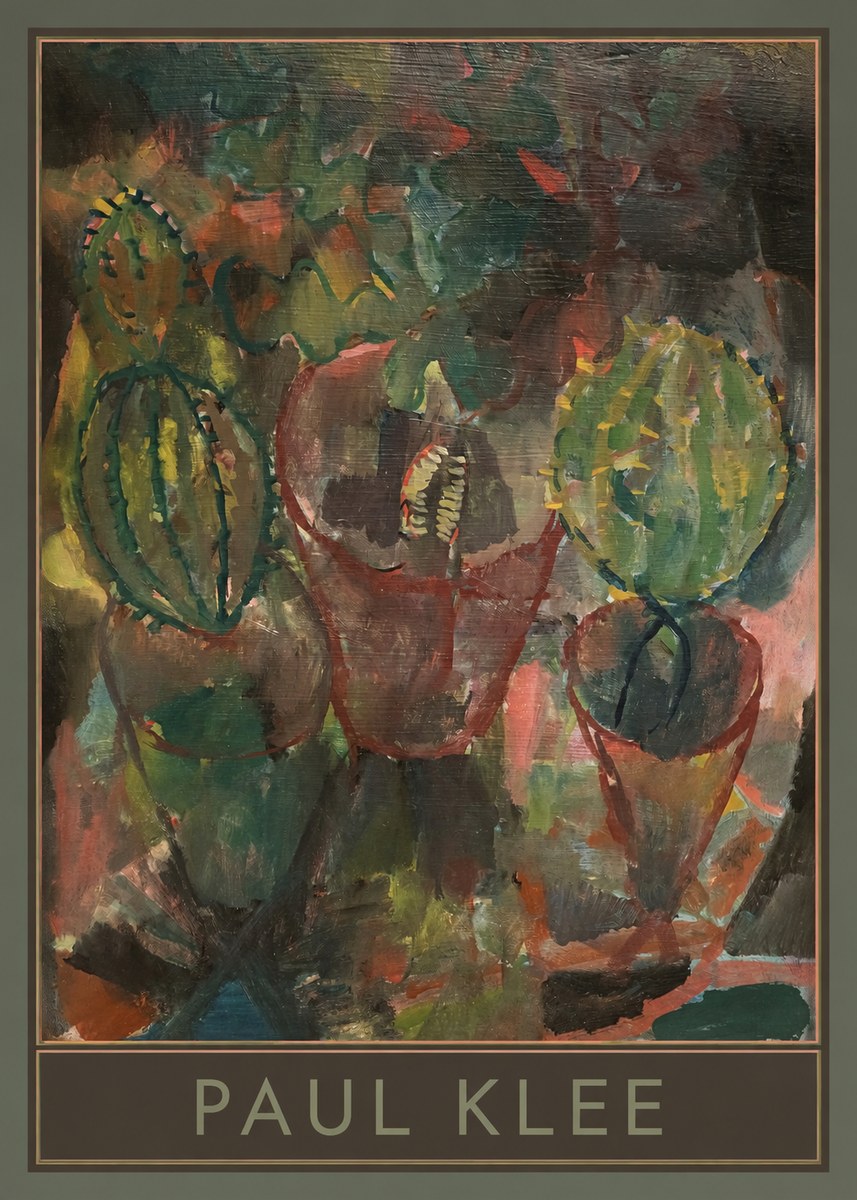 Paul Klee Three Potted Plants No1 - Affiche
