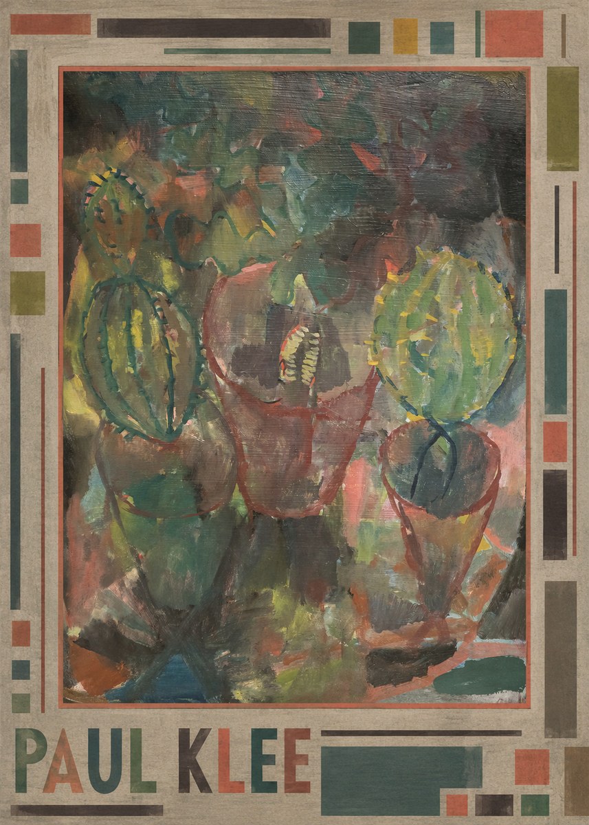 Paul Klee Three Potted Plants No2 - Affiche