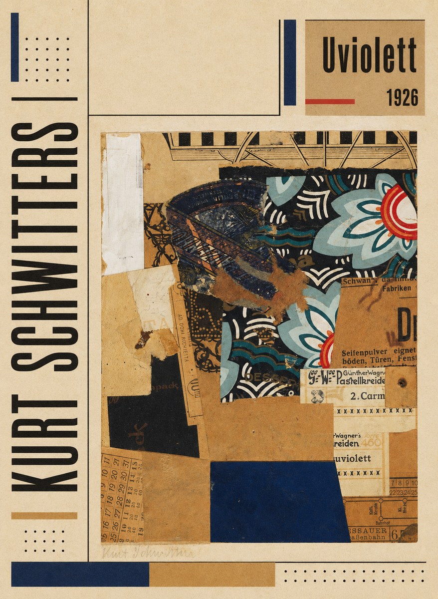 Kurt Schwitters Uviolett No6 - Affiche