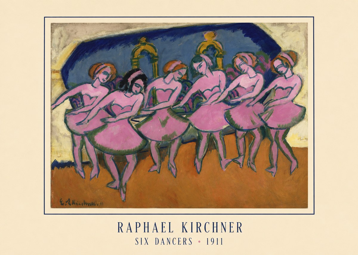 Raphael Kirchner Six Dancers No4 - Affiche