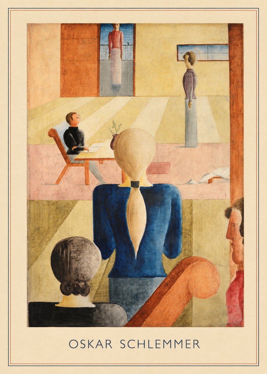 Oskar Schlemmer Composition with Figures No4 - Affiche