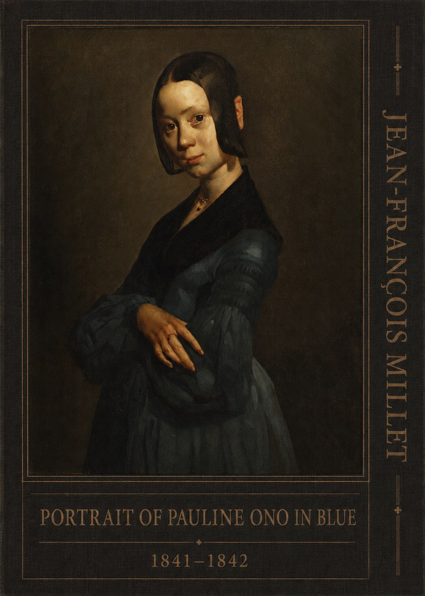 Jean-François Millet Portrait of Pauline Ono in Blue No5 - Affiche