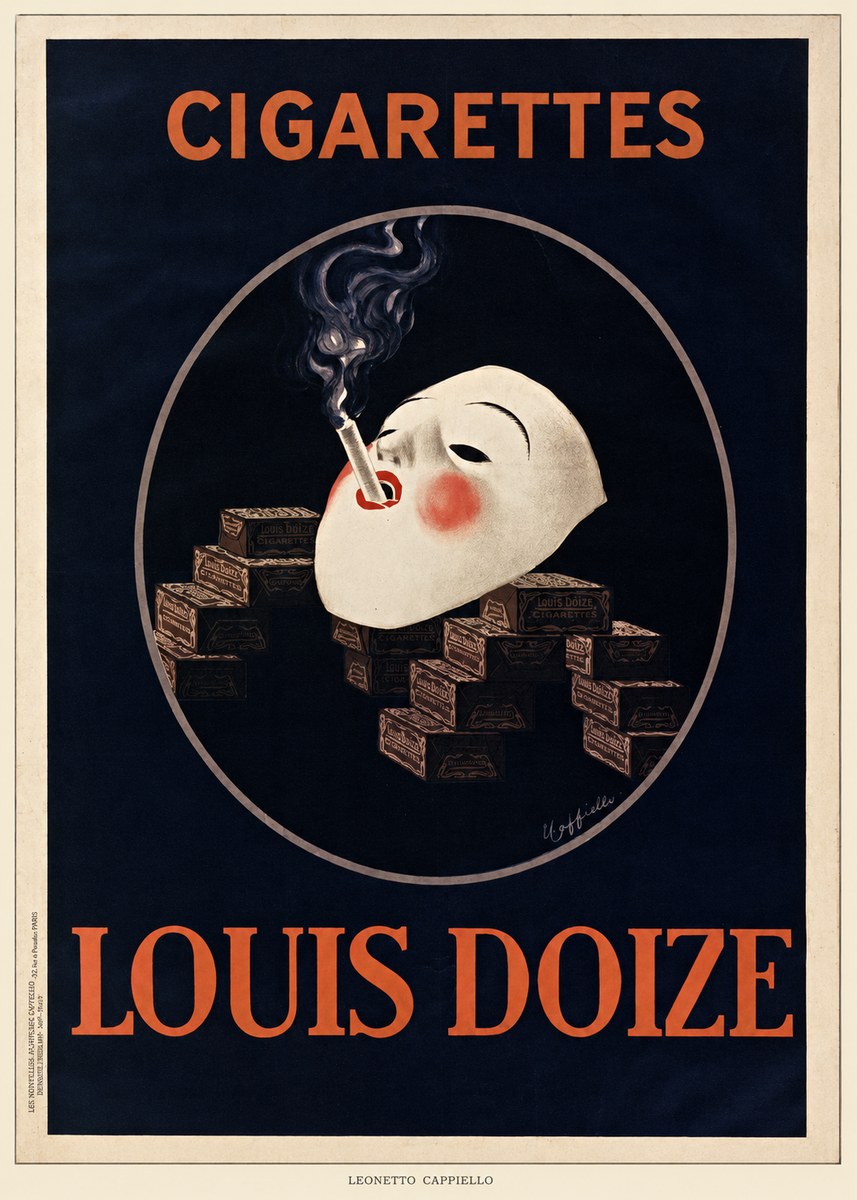 Leonetto Cappiello Cigarettes Louis Doize No6 - Affiche