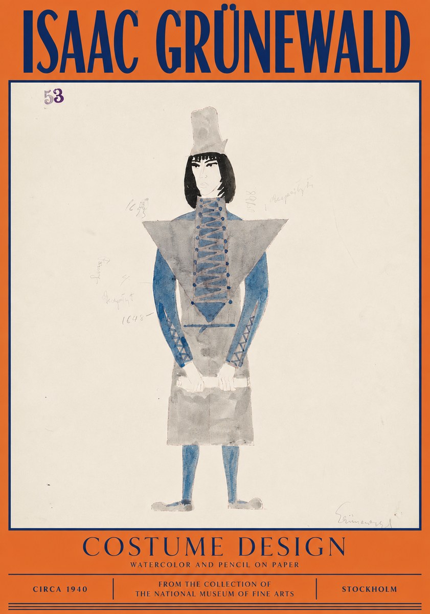 Isaac Grünewald Costume Design X No2 - Affiche