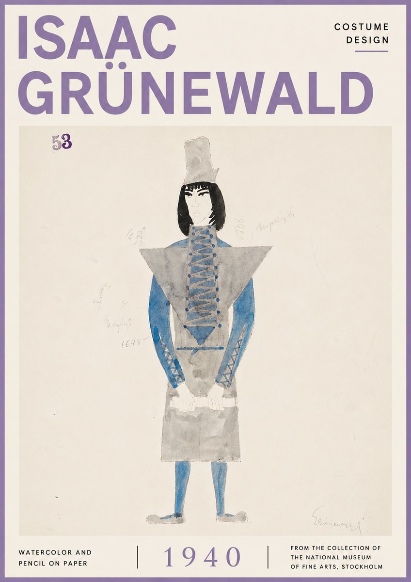 Isaac Grünewald Costume Design X No6 - Affiche