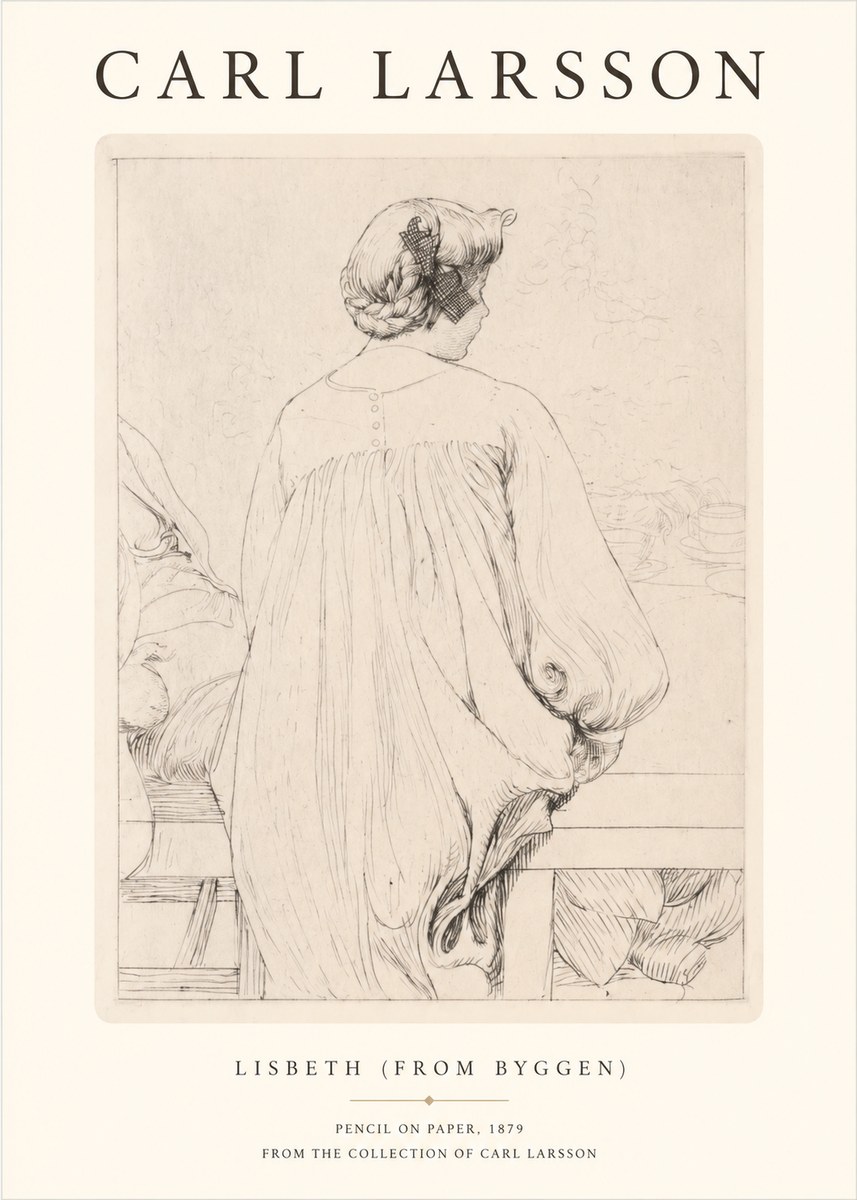 Carl Larsson Lisbeth (from Byggen) No1 - Affiche