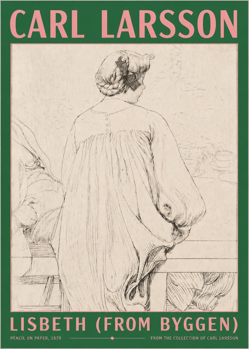Carl Larsson Lisbeth (from Byggen) No2 - Affiche