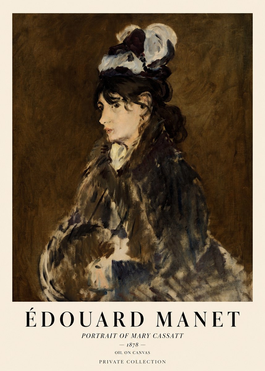 Édouard Manet Young Woman in a Hat V No2 - Affiche