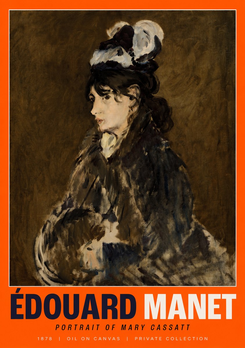 Édouard Manet Young Woman in a Hat V No3 - Affiche