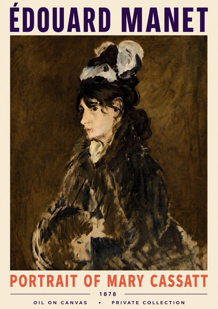 Édouard Manet Young Woman in a Hat V No5 - Affiche