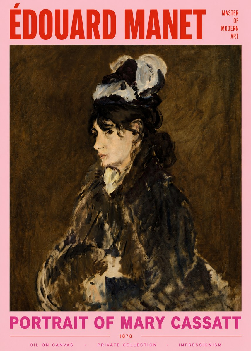 Édouard Manet Young Woman in a Hat V No6 - Affiche