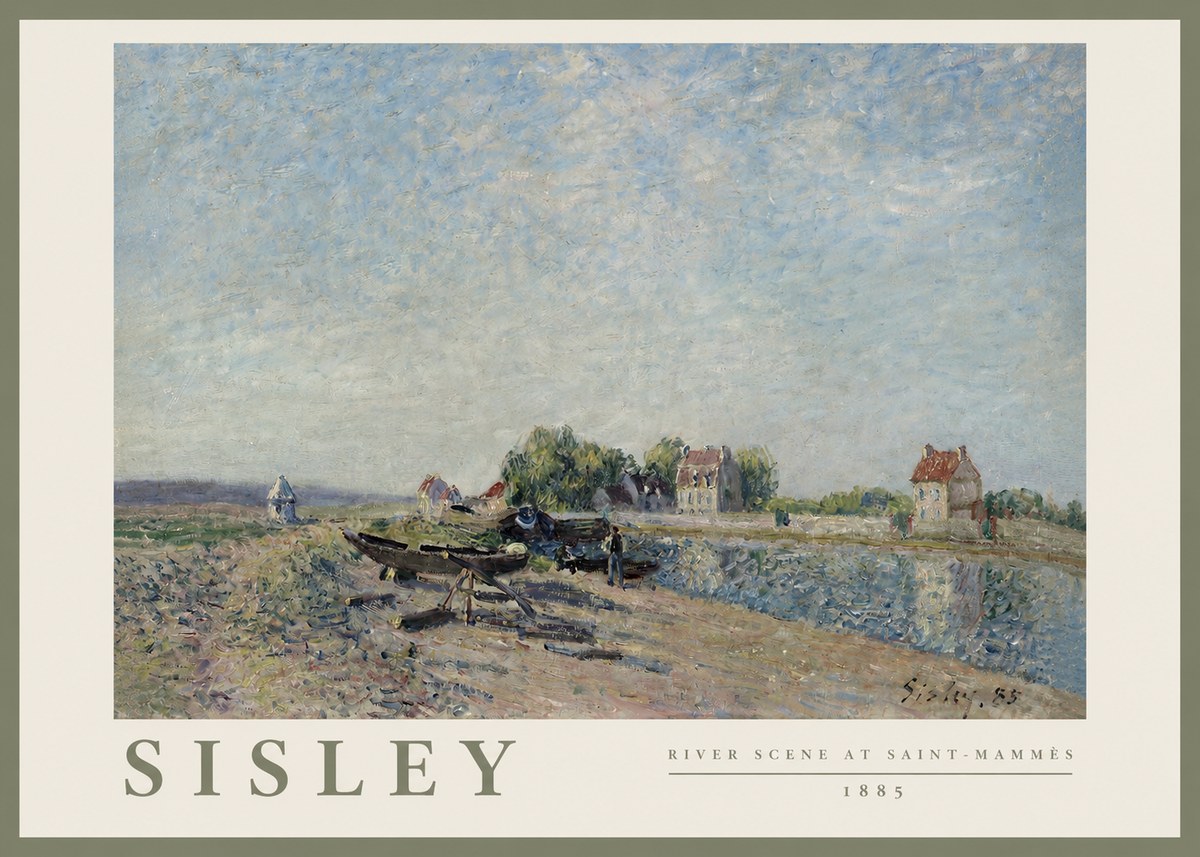 Sisley River Scene at Saint-mammès No2 - Affiche