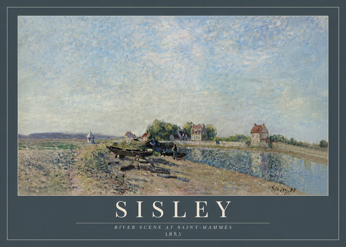 Sisley River Scene at Saint-mammès No4 - Affiche