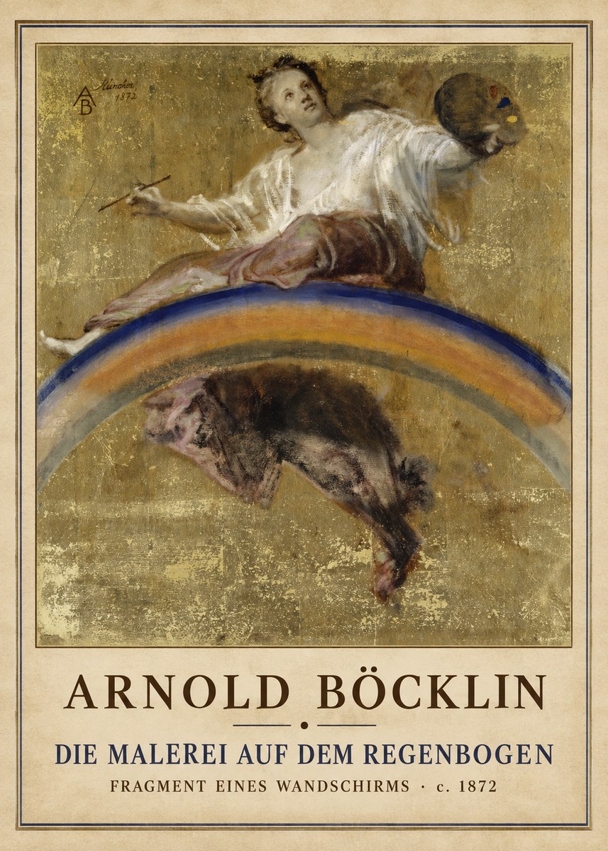 Arnold Böcklin Die Malerei Auf Dem Regenbogen No1 - Affiche