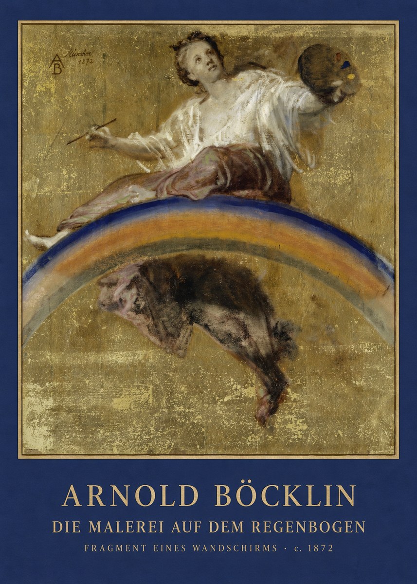 Arnold Böcklin Die Malerei Auf Dem Regenbogen No4 - Affiche
