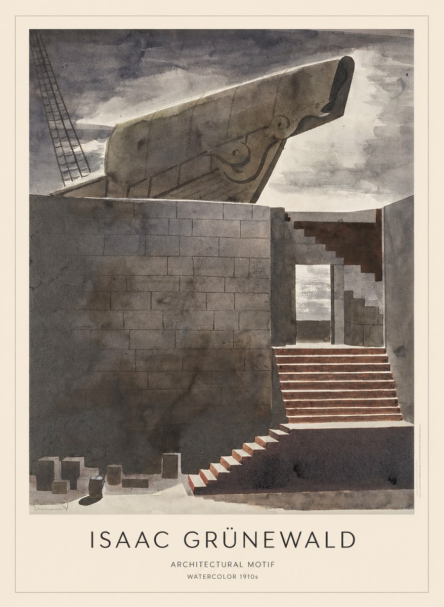 Isaac Grünewald Architectural Motif II No1 - Affiche