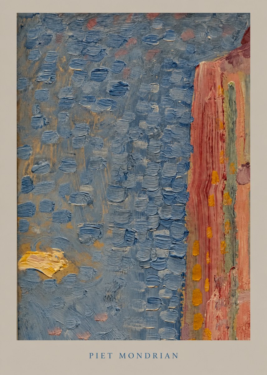 Piet Mondrian Façade in Sunlight No6 - Affiche