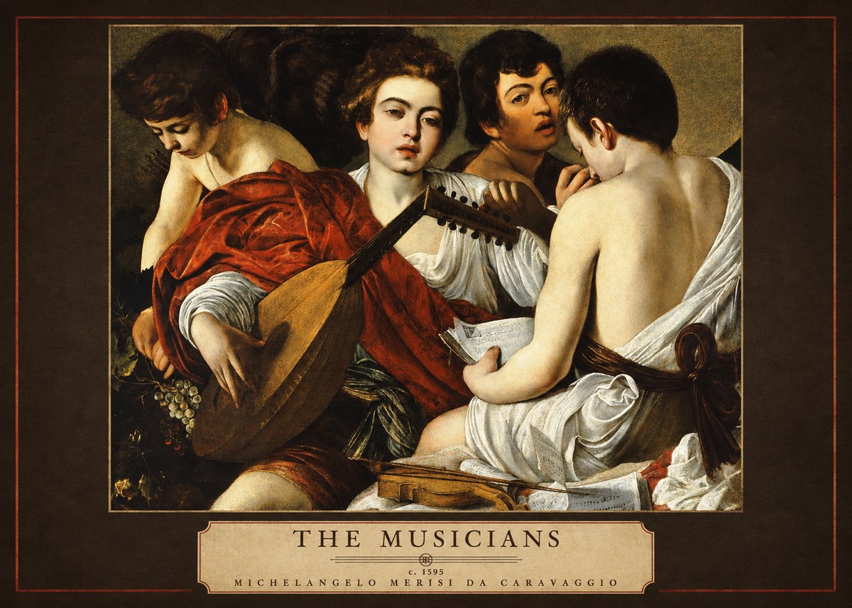 Michelangelo Merisi da Caravaggio The Musicians I No4 - Affiche