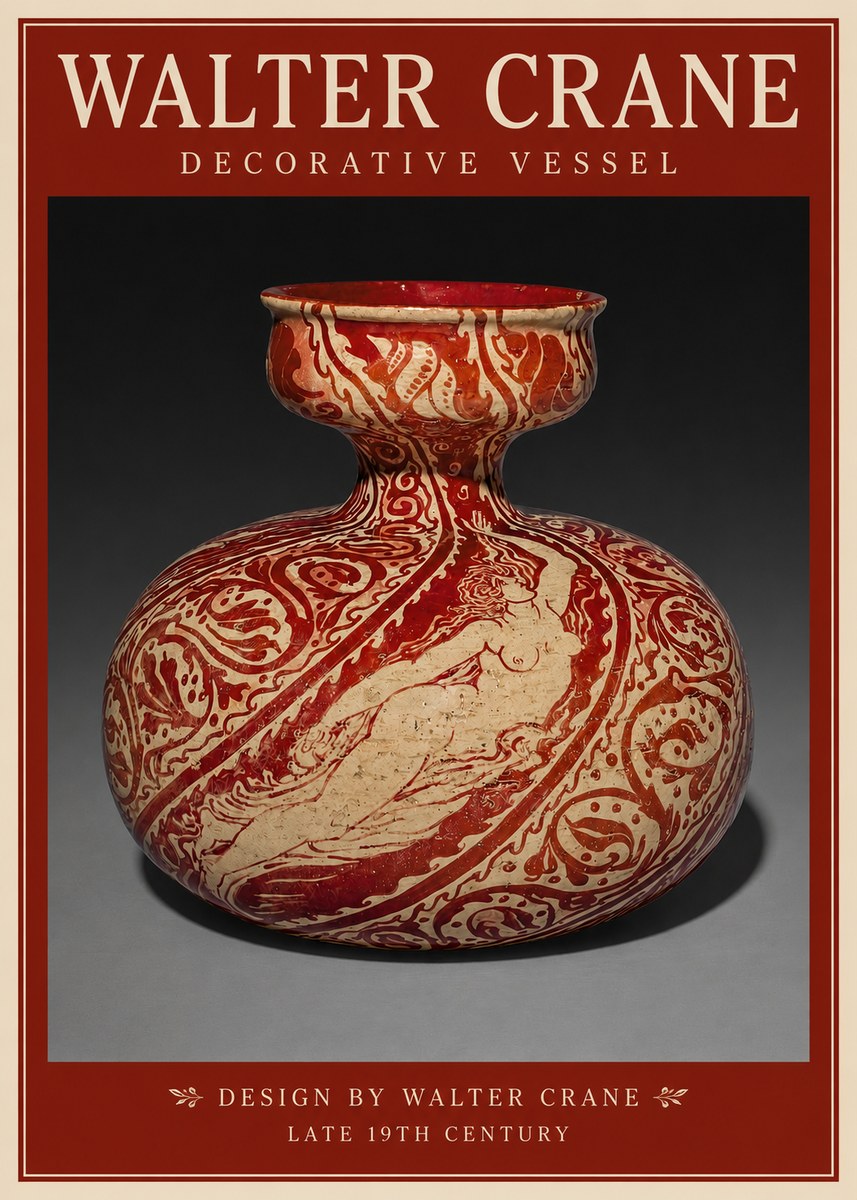 Walter Crane Decorative Vessel No2 - Affiche
