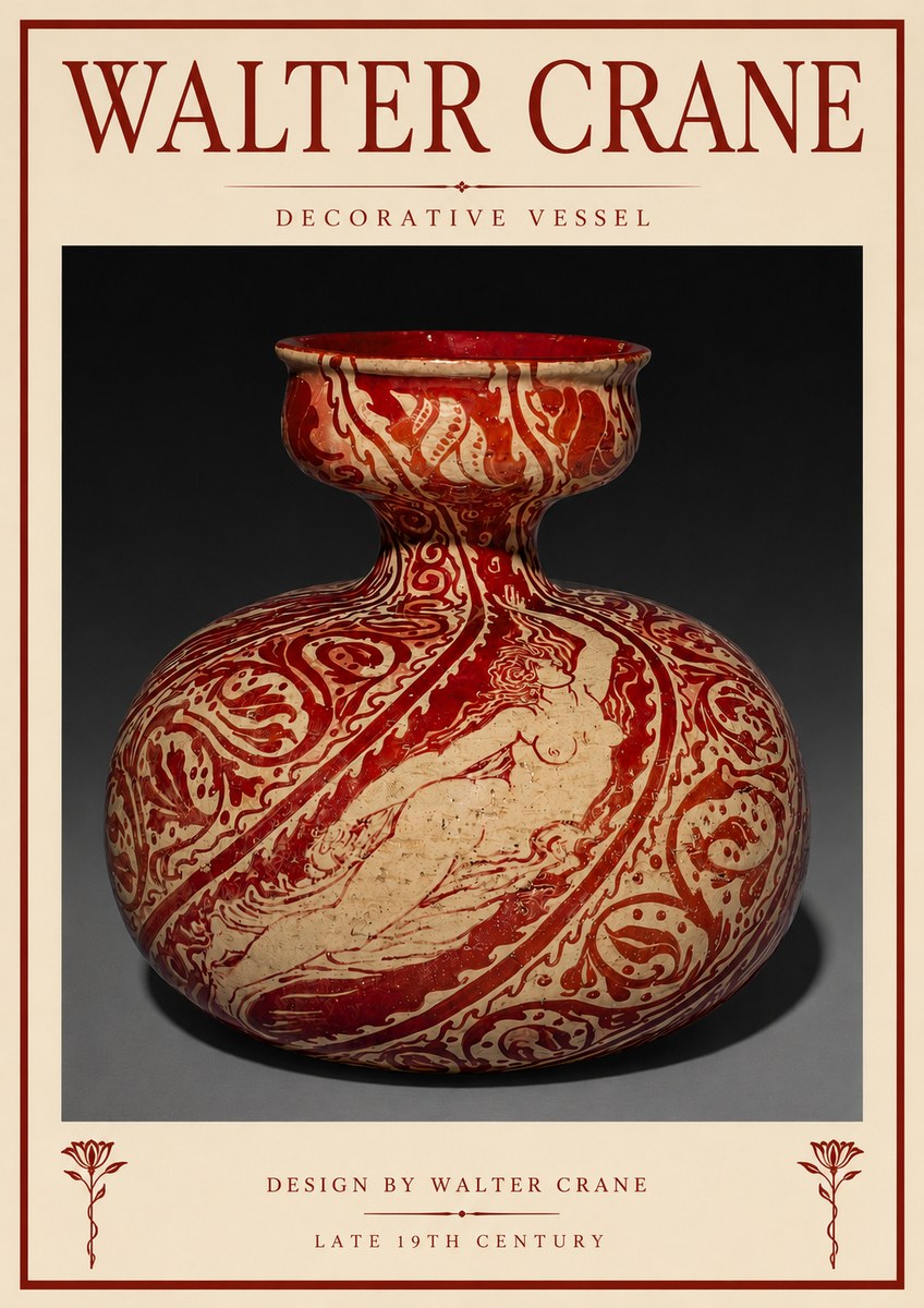 Walter Crane Decorative Vessel No3 - Affiche