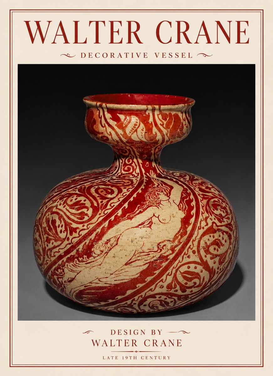 Walter Crane Decorative Vessel No6 - Affiche