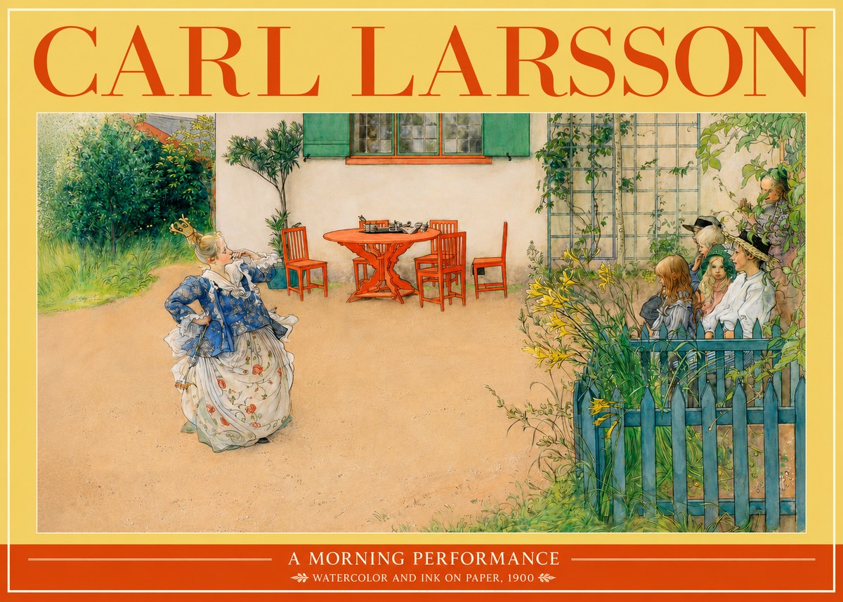 Carl Larsson A Morning Performance No2 - Affiche