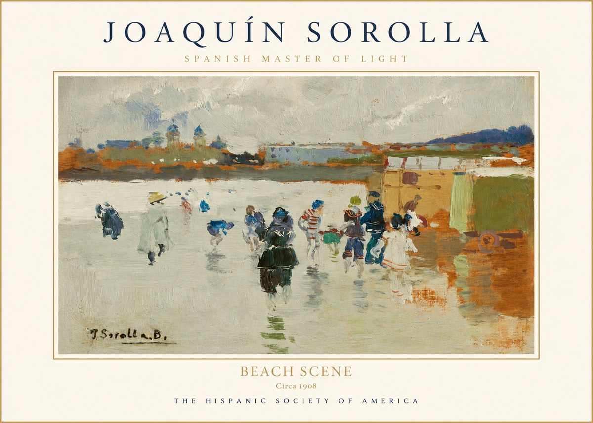 Sorolla Beach Scene No1 - Affiche