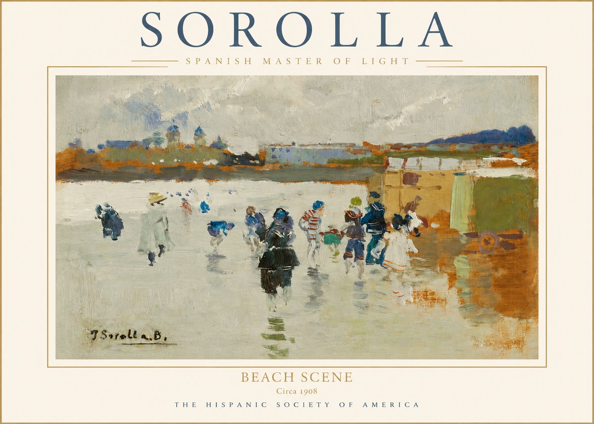 Sorolla Beach Scene No2 - Affiche