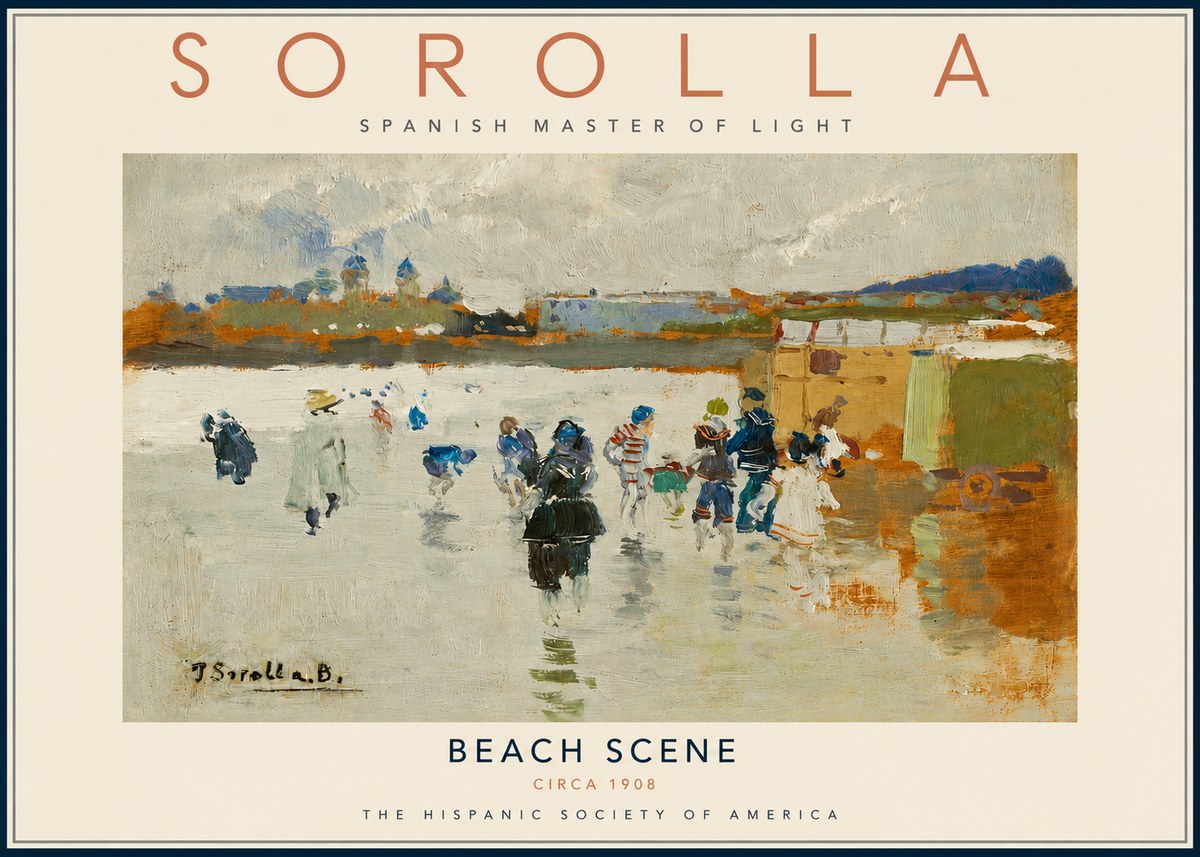 Sorolla Beach Scene No3 - Affiche