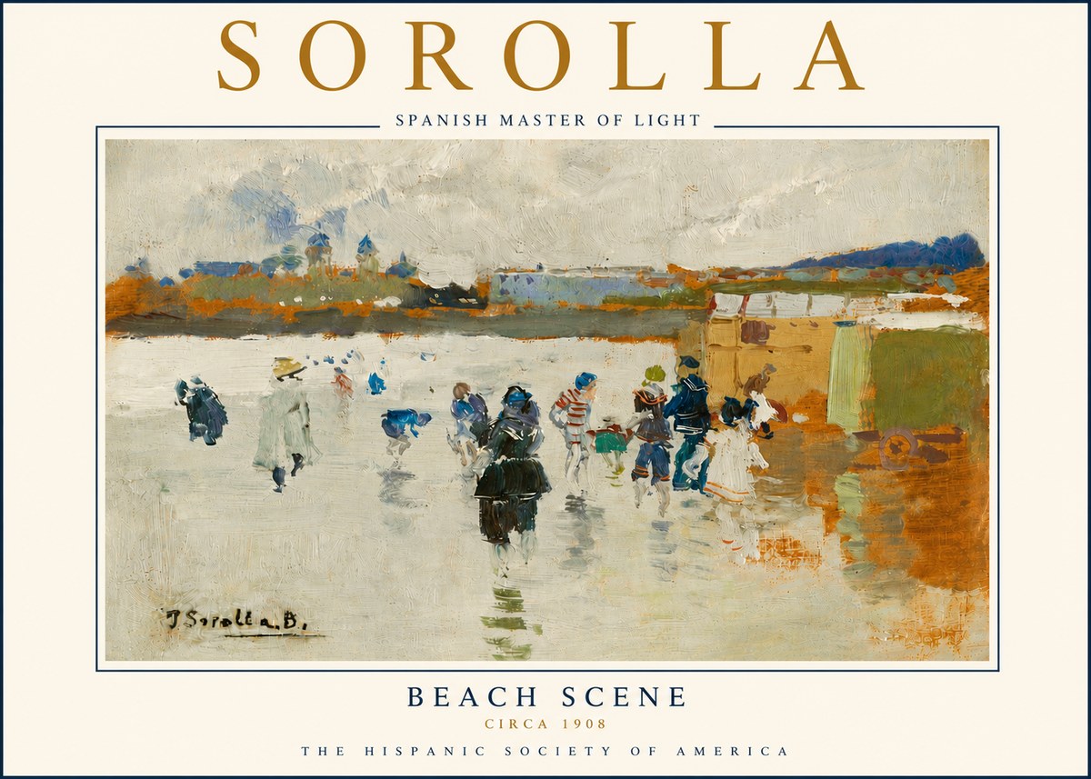 Sorolla Beach Scene No5 - Affiche